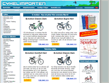 Tablet Screenshot of cykelimporten.se